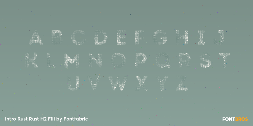 Intro Rust Rust H2 Fill Font Poster #2