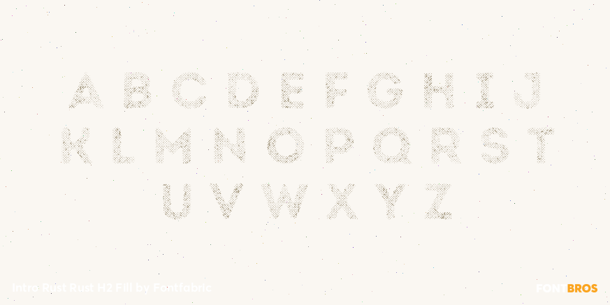 Intro Rust Rust H2 Fill Font Poster #3