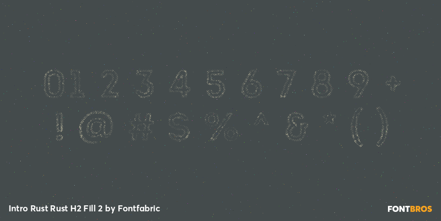 Intro Rust Rust H2 Fill 2 Font Poster #4
