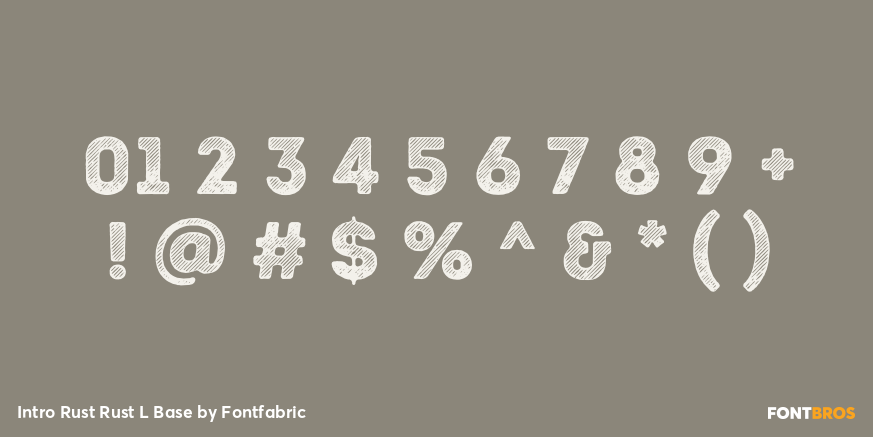 Intro Rust Rust L Base Font Poster #1