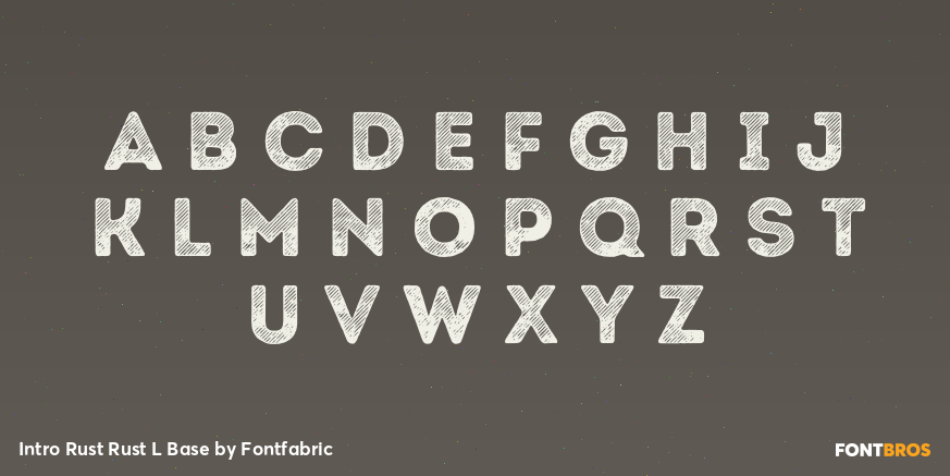 Intro Rust Rust L Base Font Poster #2