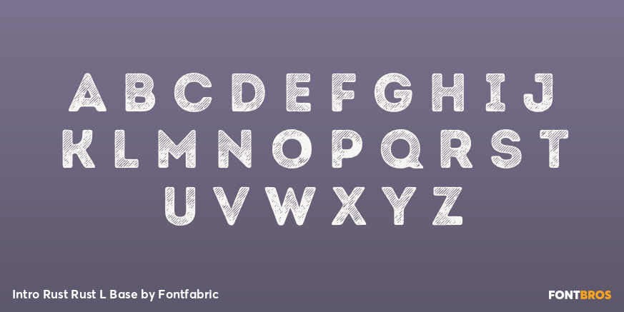 Intro Rust Rust L Base Font Poster #1