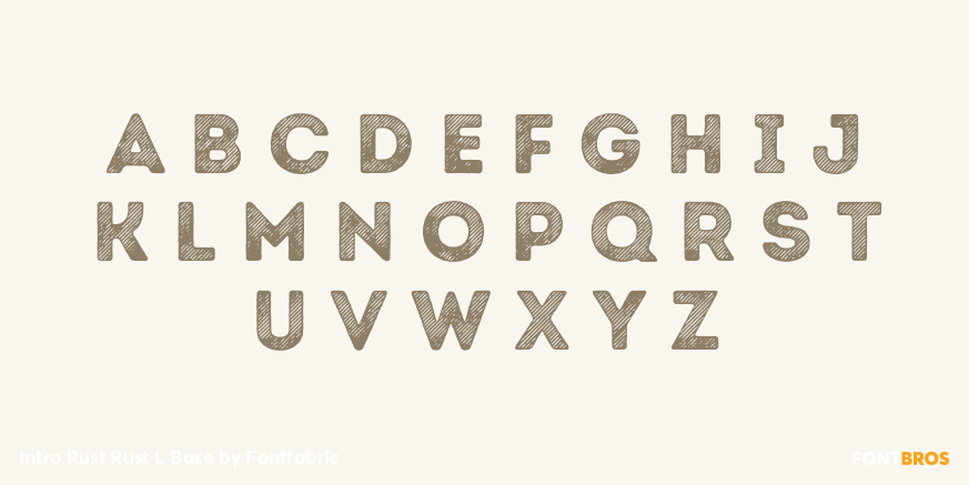 Intro Rust Rust L Base Font Poster #1