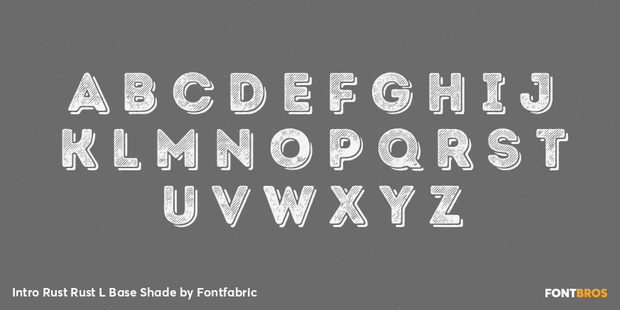 Intro Rust Rust L Base Shade Font Poster #2