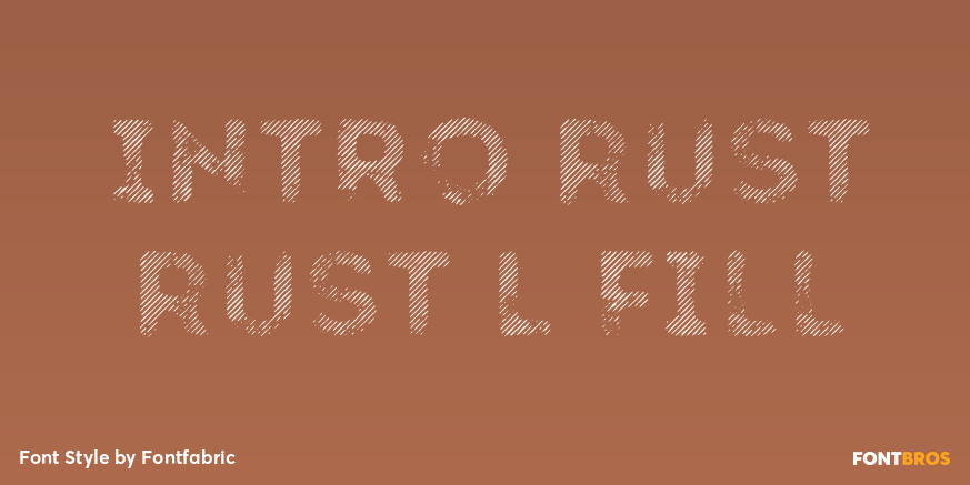 Intro Rust Rust L Fill Font Poster #1