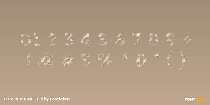 Intro Rust Rust L Fill Font Poster #4