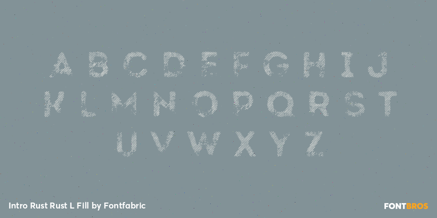 Intro Rust Rust L Fill Font Poster #3