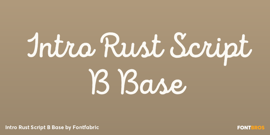 Intro Rust Script B Base Font Poster #1