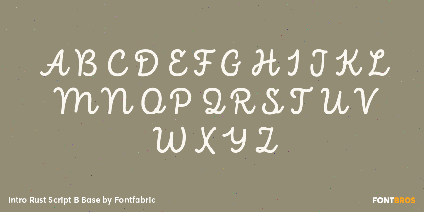 Intro Rust Script B Base Font Poster #2