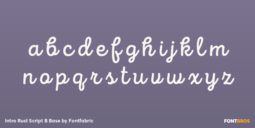 Intro Rust Script B Base Font Poster #3