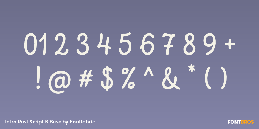 Intro Rust Script B Base Font Poster #4
