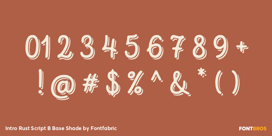 Intro Rust Script B Base Shade Font Poster #4