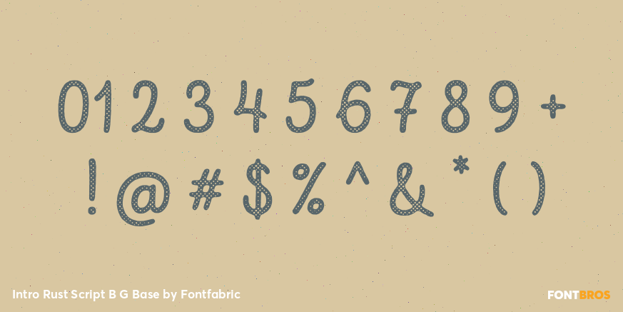 Intro Rust Script B G Base Font Poster #1