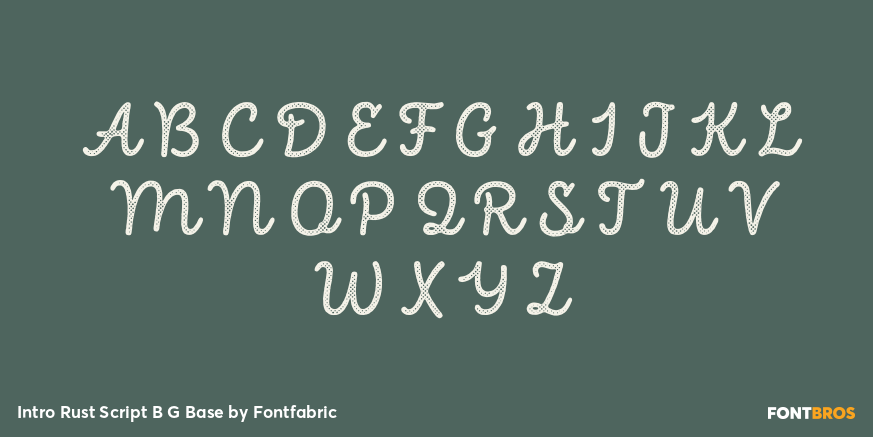 Intro Rust Script B G Base Font Poster #2