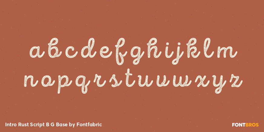 Intro Rust Script B G Base Font Poster #3