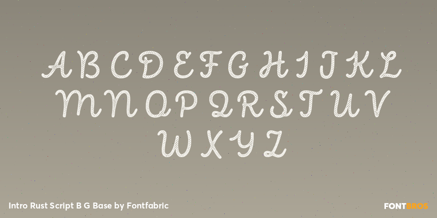 Intro Rust Script B G Base Font Poster #1