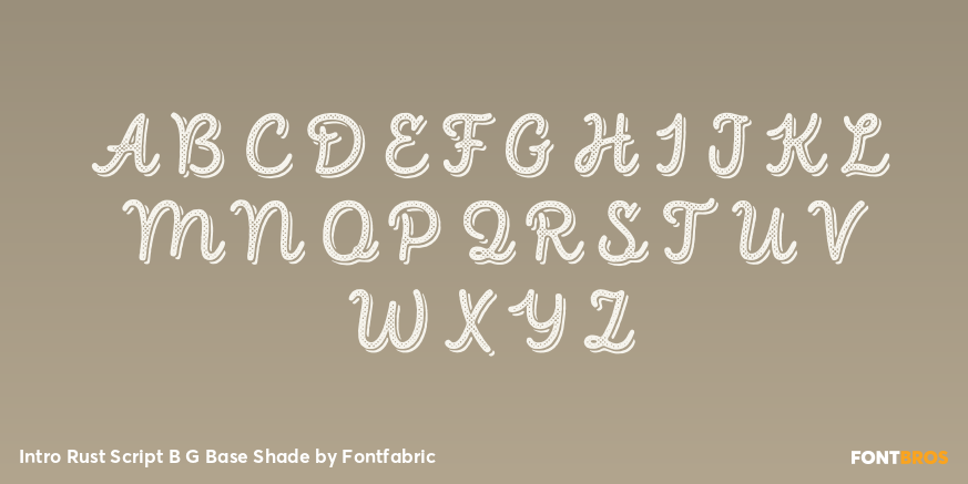 Intro Rust Script B G Base Shade Font Poster #2