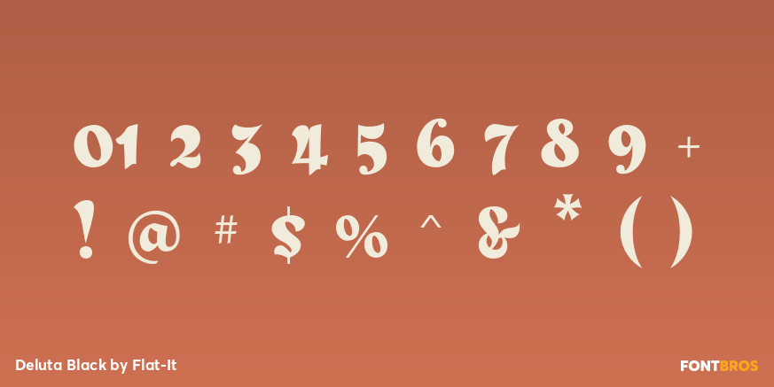 Deluta Black Font Poster #1