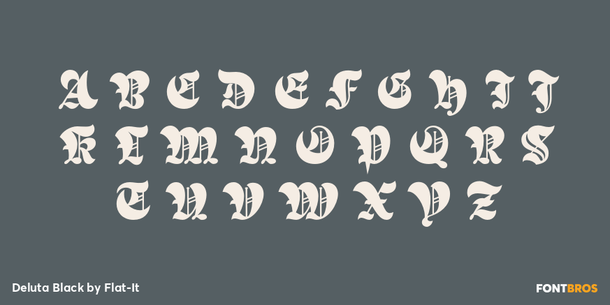 Deluta Black Font Poster #1