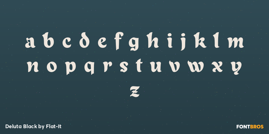 Deluta Black Font Poster #1