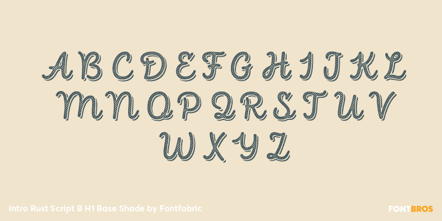 Intro Rust Script B H1 Base Shade Font Poster #2