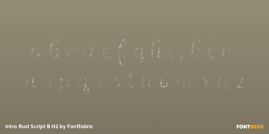 Intro Rust Script B H2 Font Poster #3