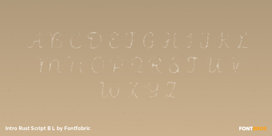 Intro Rust Script B L Font Poster #2