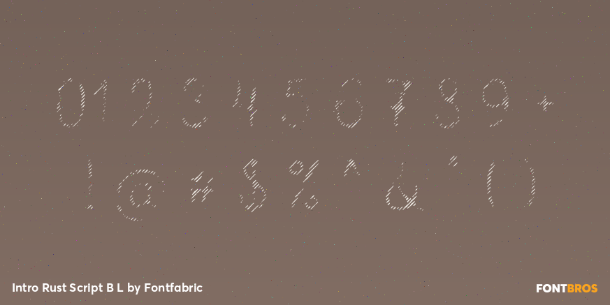 Intro Rust Script B L Font Poster #4