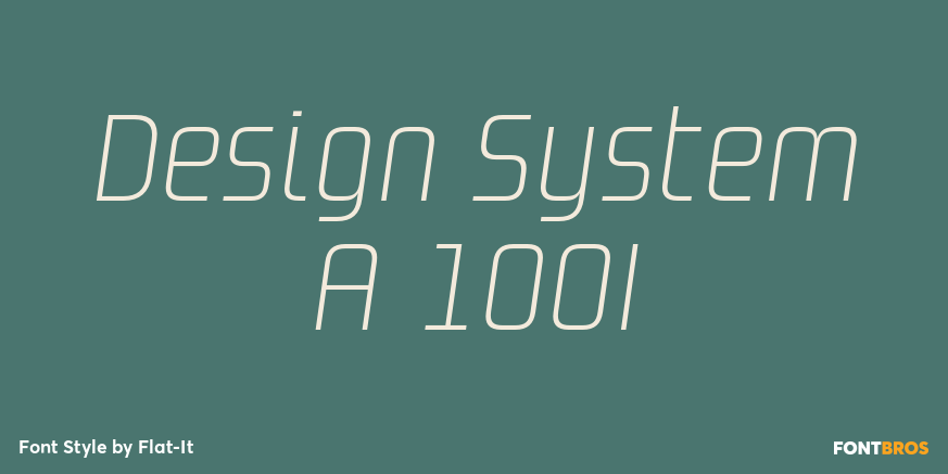 Design System A 100I Font Poster #1