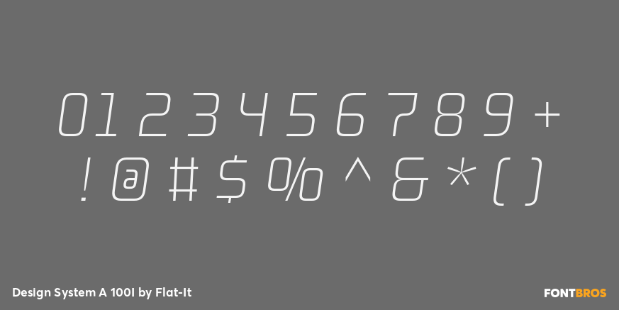 Design System A 100I Font Poster #1
