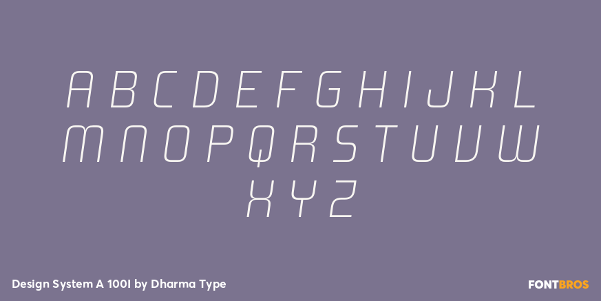 Design System A 100I Font Poster #2