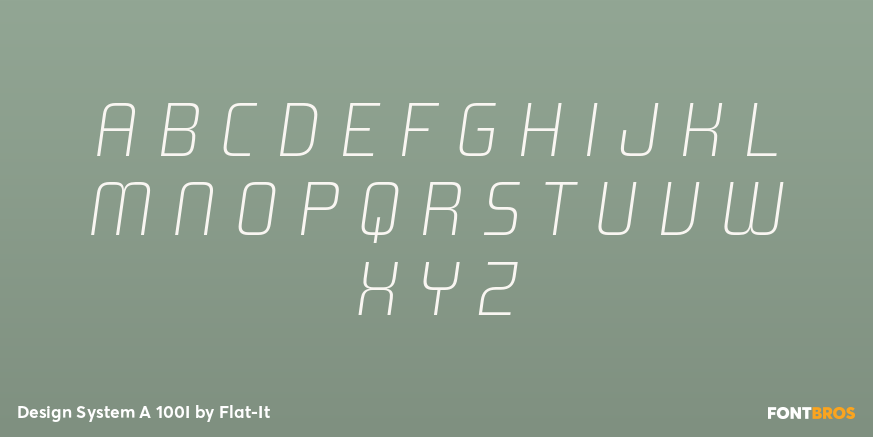 Design System A 100I Font Poster #1