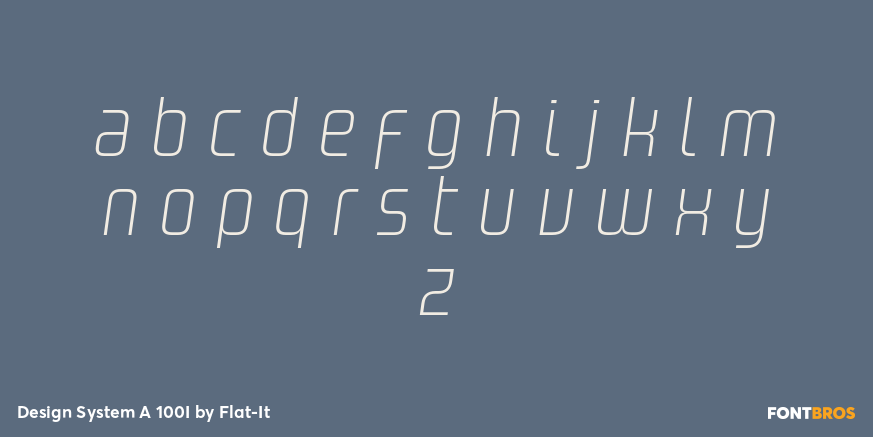 Design System A 100I Font Poster #1