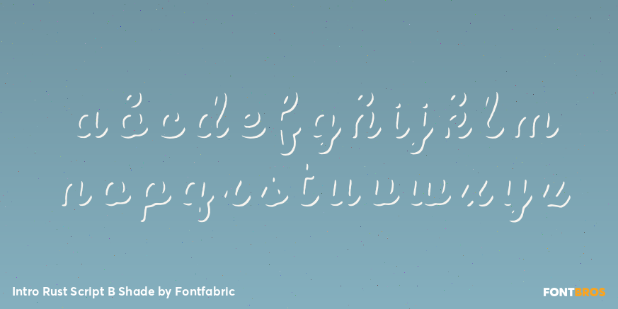 Intro Rust Script B Shade Font Poster #3