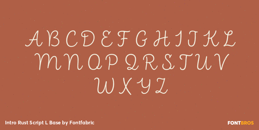 Intro Rust Script L Base Font Poster #2