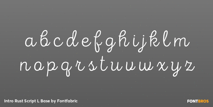 Intro Rust Script L Base Font Poster #3