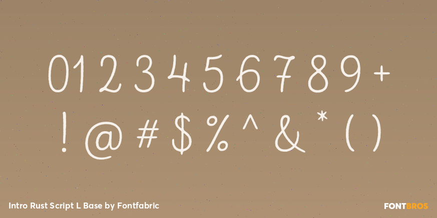 Intro Rust Script L Base Font Poster #4