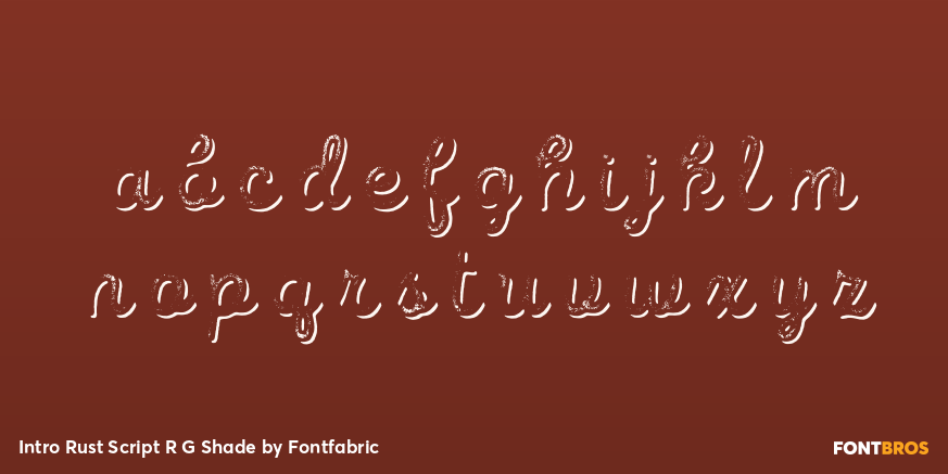 Intro Rust Script R G Shade Font Poster #3