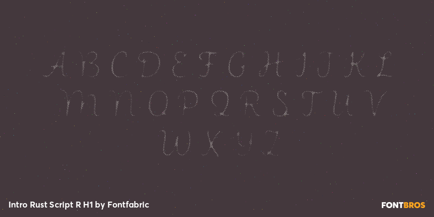 Intro Rust Script R H1 Font Poster #2