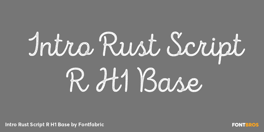 Intro Rust Script R H1 Base Font Poster #1
