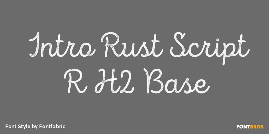 Intro Rust Script R H2 Base Font Poster #1
