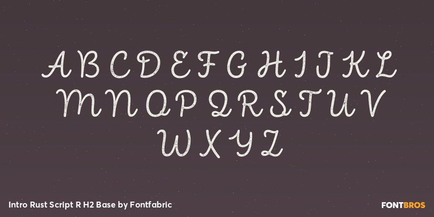 Intro Rust Script R H2 Base Font Poster #2