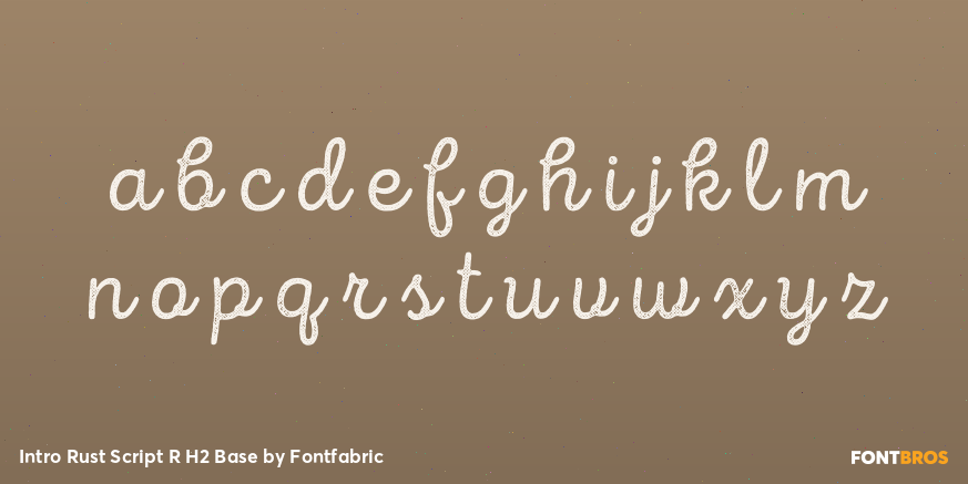 Intro Rust Script R H2 Base Font Poster #3