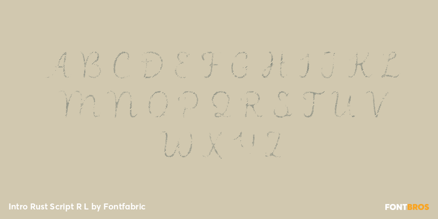 Intro Rust Script R L Font Poster #2