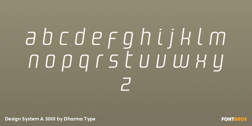 Design System A 300I Font Poster #3