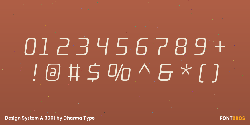 Design System A 300I Font Poster #4