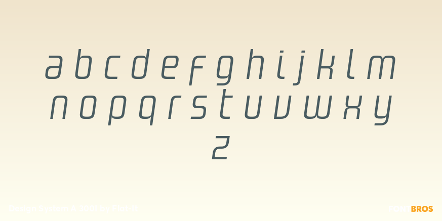 Design System A 300I Font Poster #1