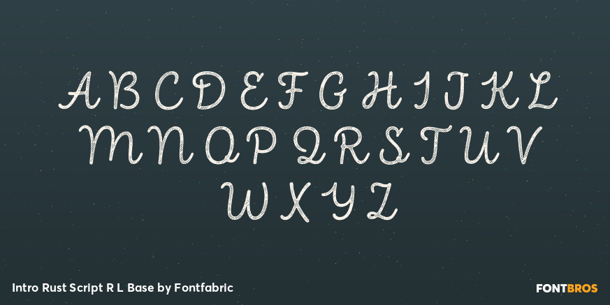 Intro Rust Script R L Base Font Poster #2