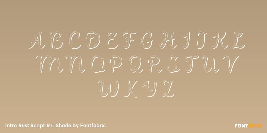 Intro Rust Script R L Shade Font Poster #2