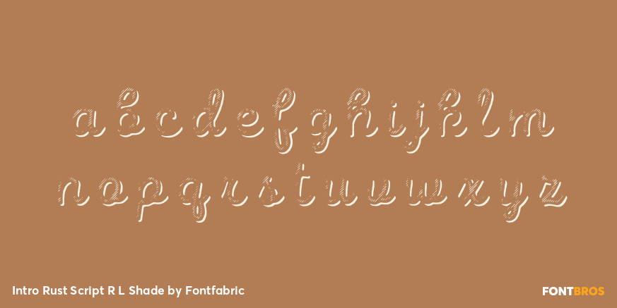 Intro Rust Script R L Shade Font Poster #3